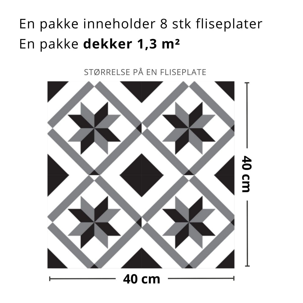 Elegant och tidlös design på självklisterande flisor från Lindas Dekor.