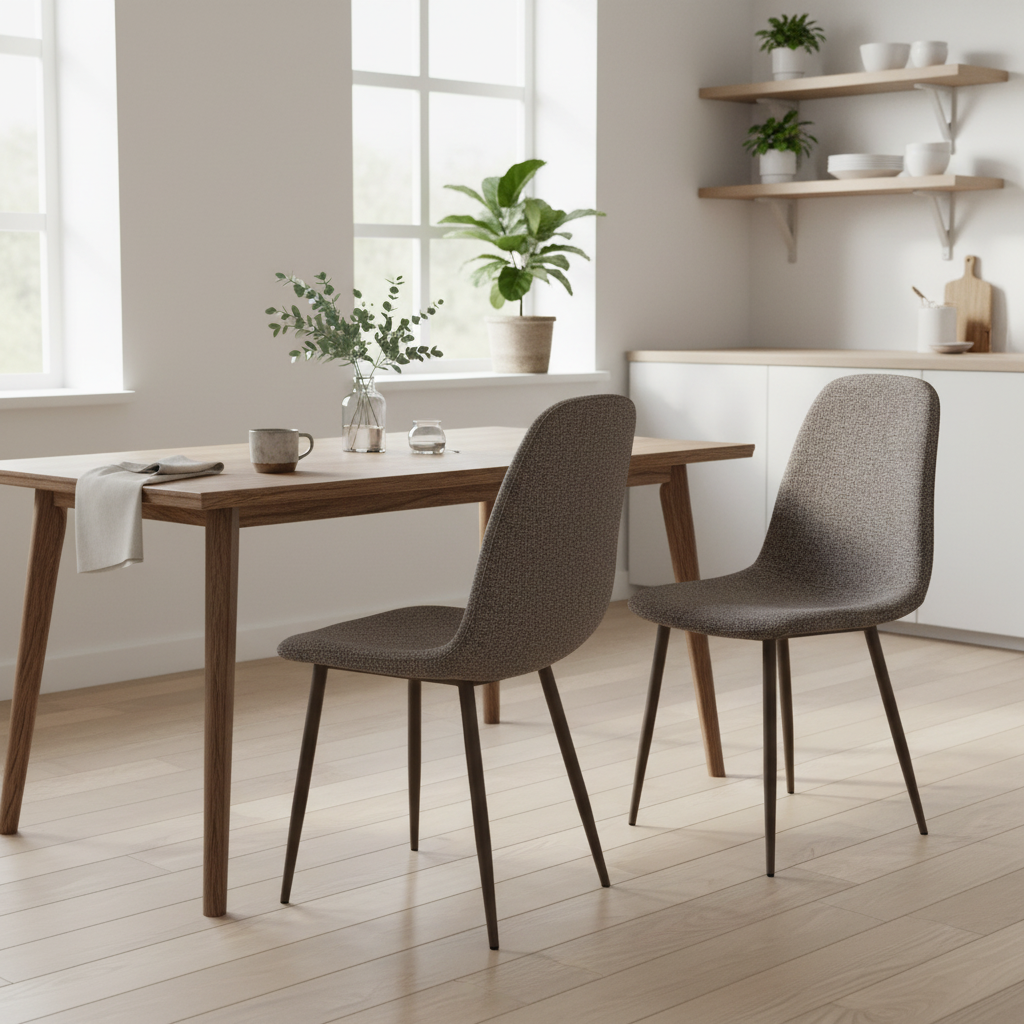 2-pk Stockholm spisestol lys brun