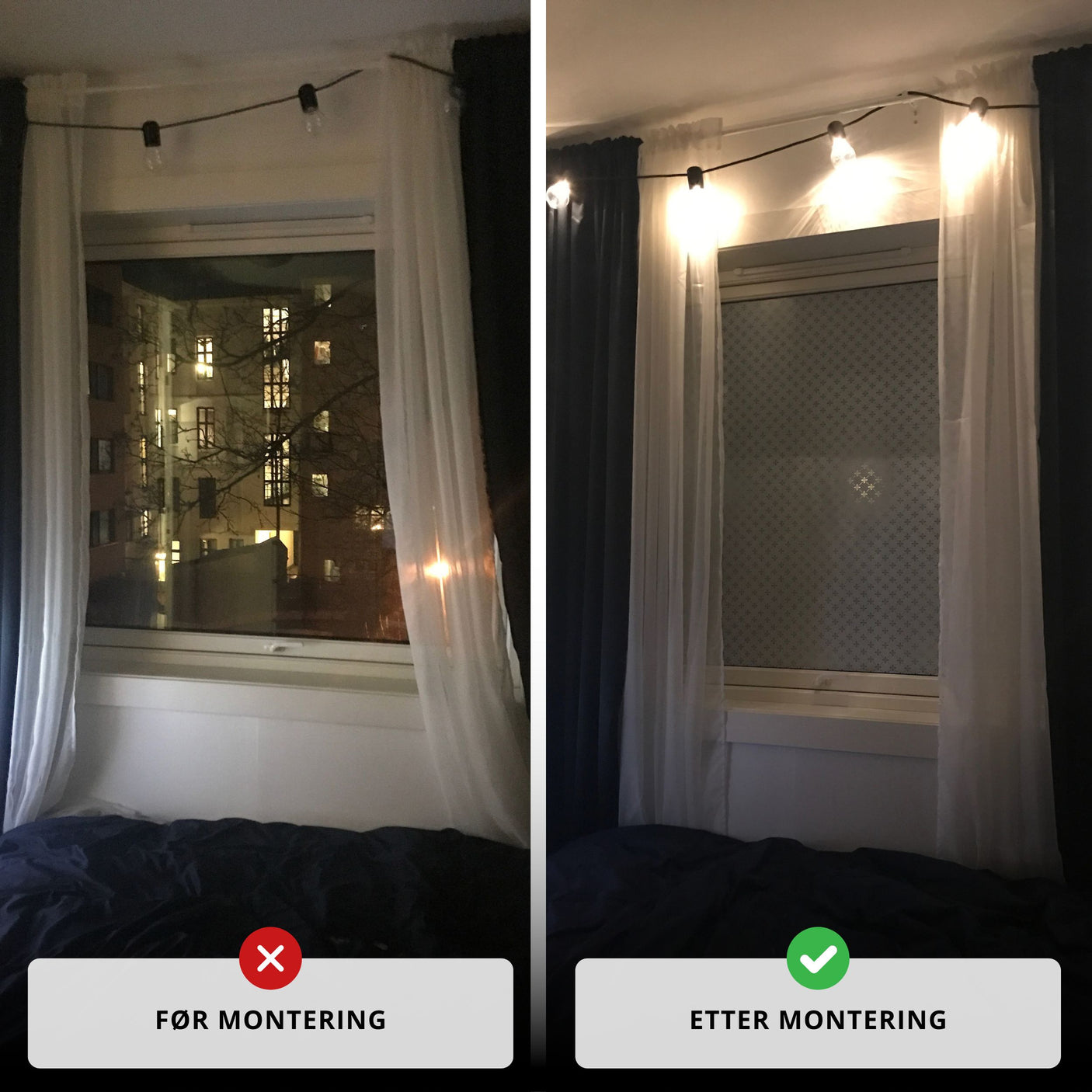 Nærbilde av Static Ally vindusfolie sitt elegante blomsterdesign i frostet finish