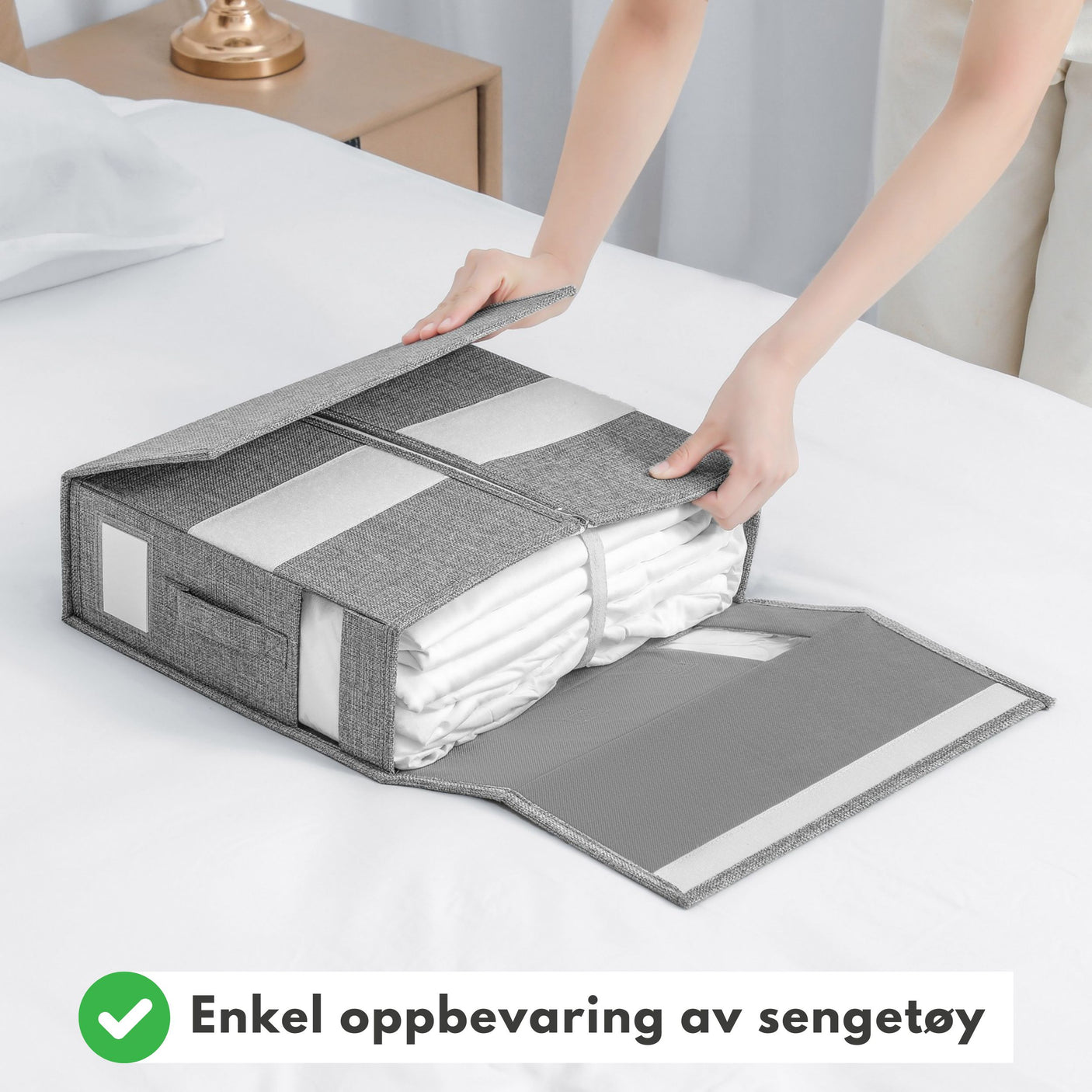 Oppbevaringsboks til sengetøy