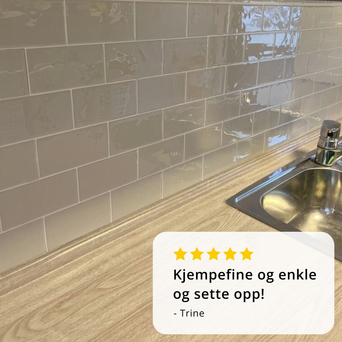 10 - pk Ada Subway selvklebende veggfliser - Lindas Dekor