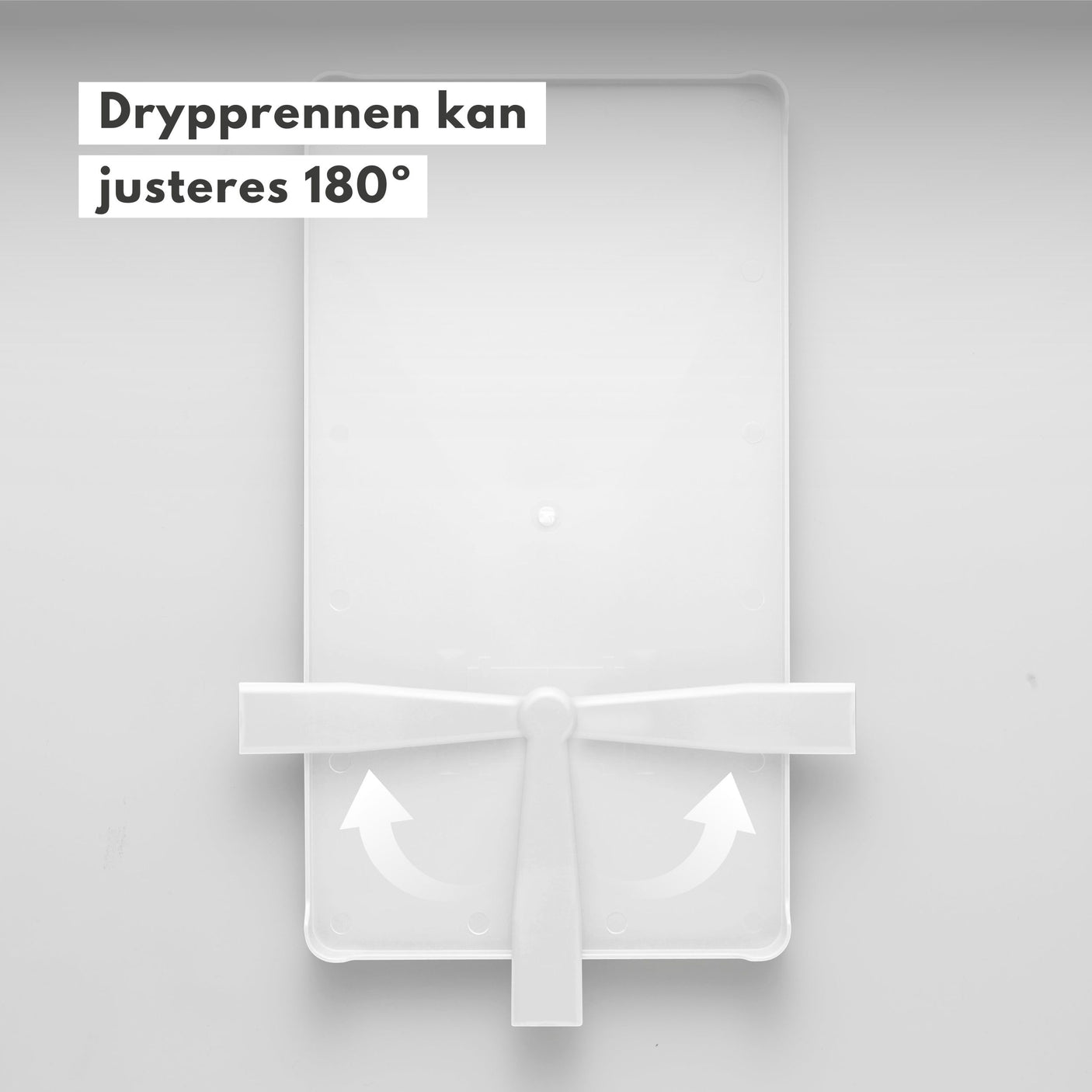 Oppvaskstativ med drypprenne hvit