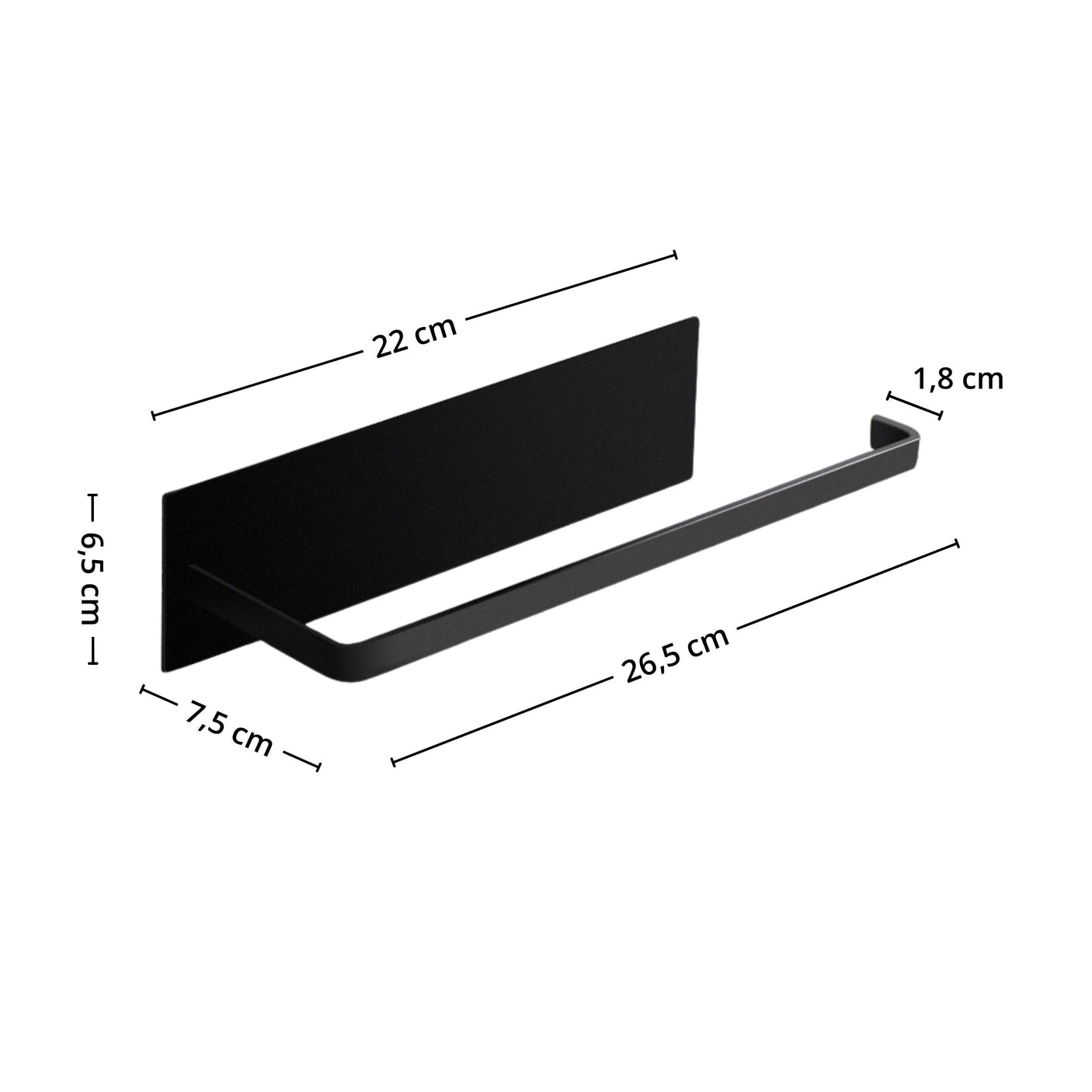 Selvklebende tørkerullholder til vegg
