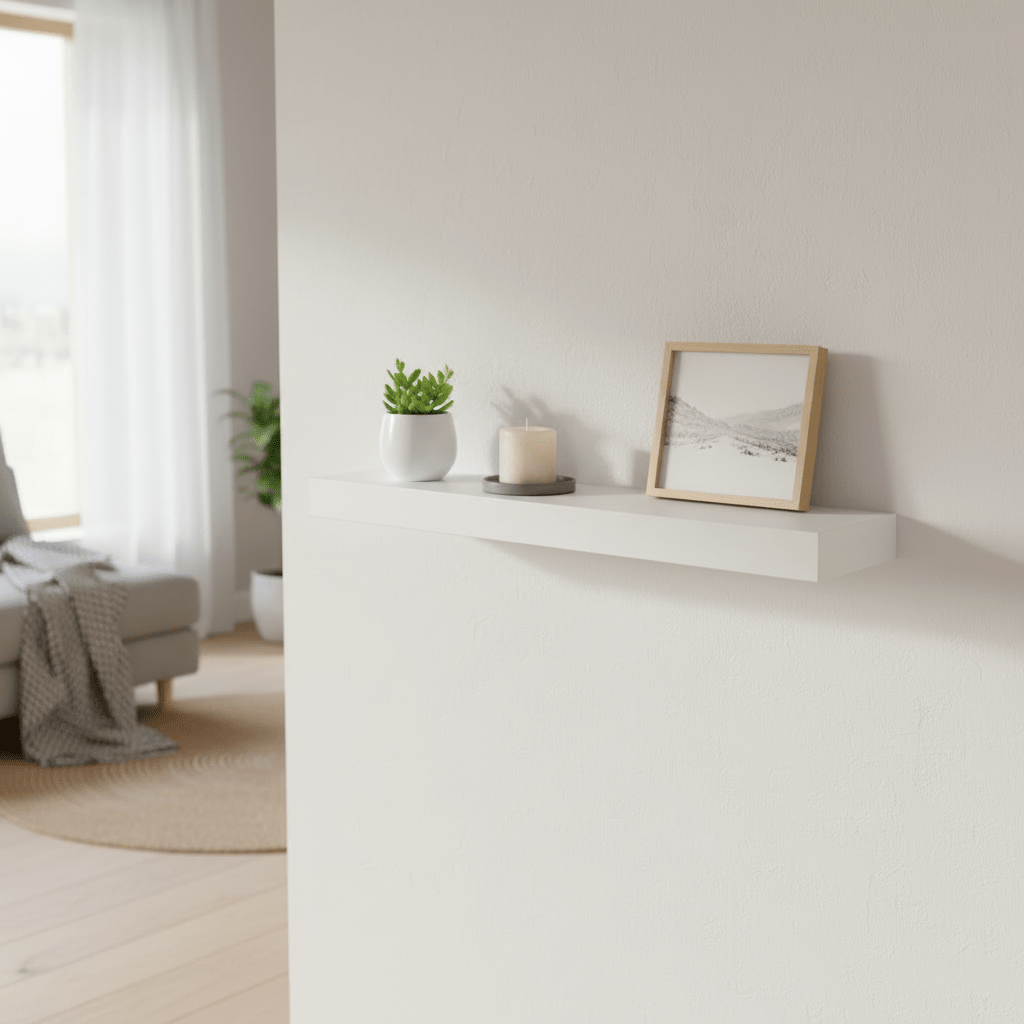 Hylle med LED - lys hvit - Lindas Dekor