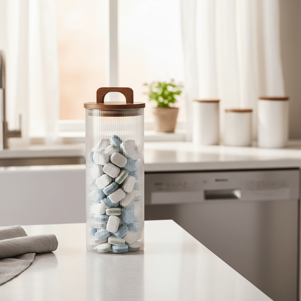 Glasskrukke med trelokk 1650 ml - Lindas Dekor
