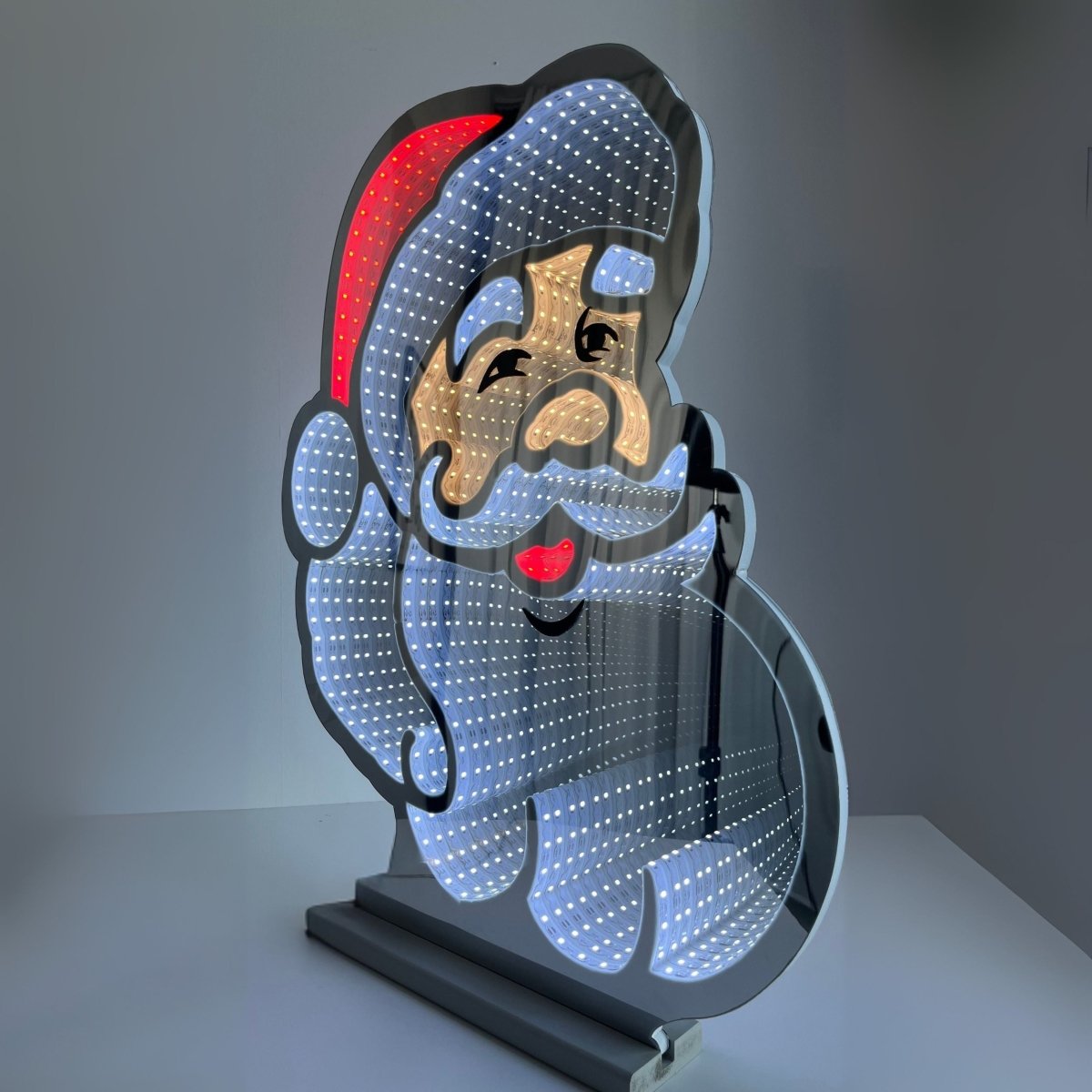 Julenissen LED lysskilt tosidig 69 cm - Lindas Dekor