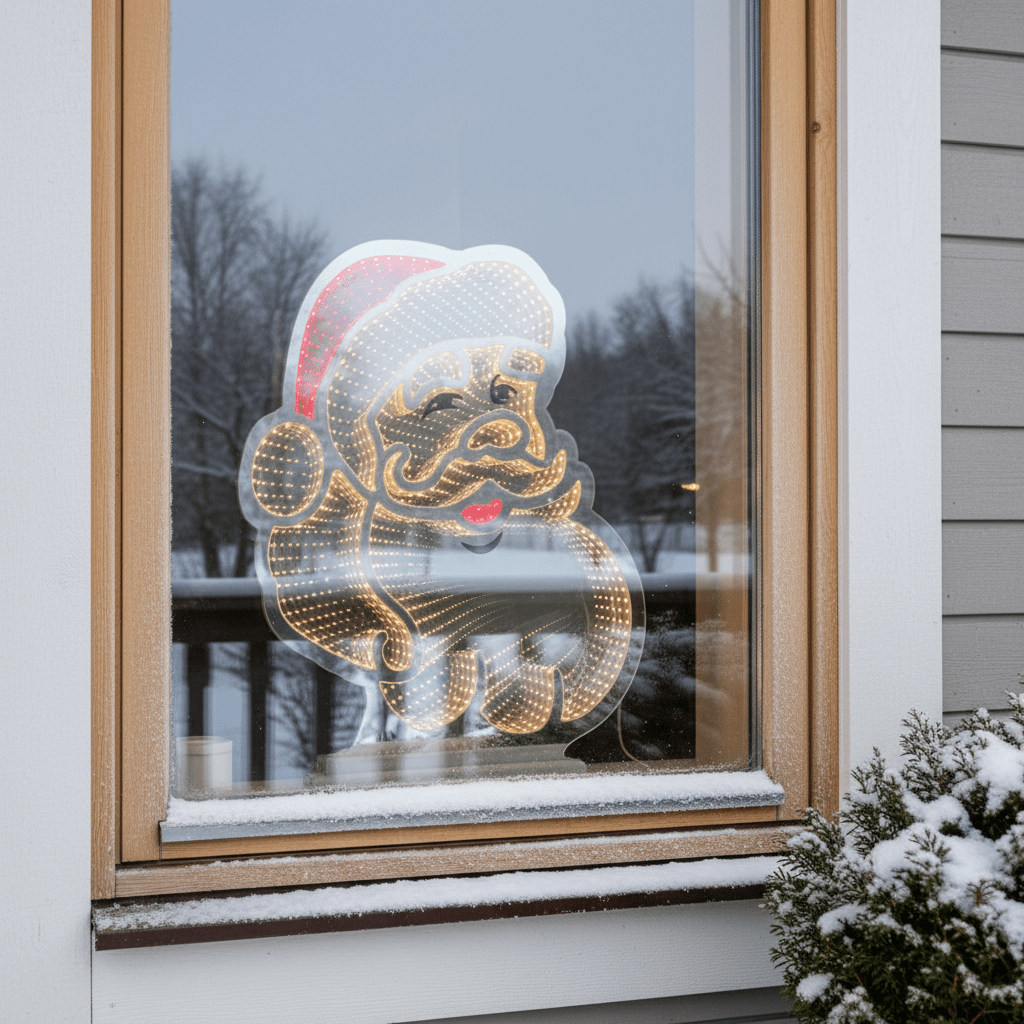 Julenissen LED lysskilt tosidig 69 cm - Lindas Dekor