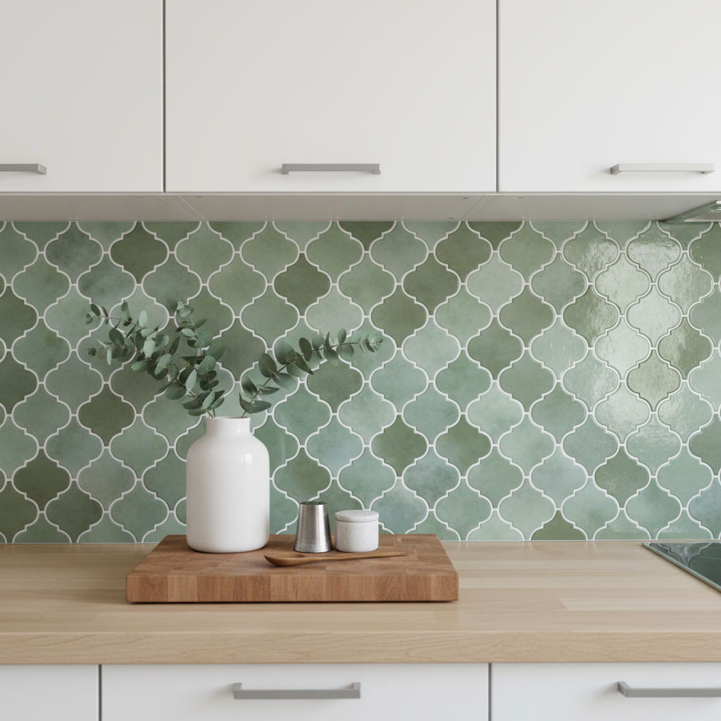 Lanterne grønn selvklebende veggfliser