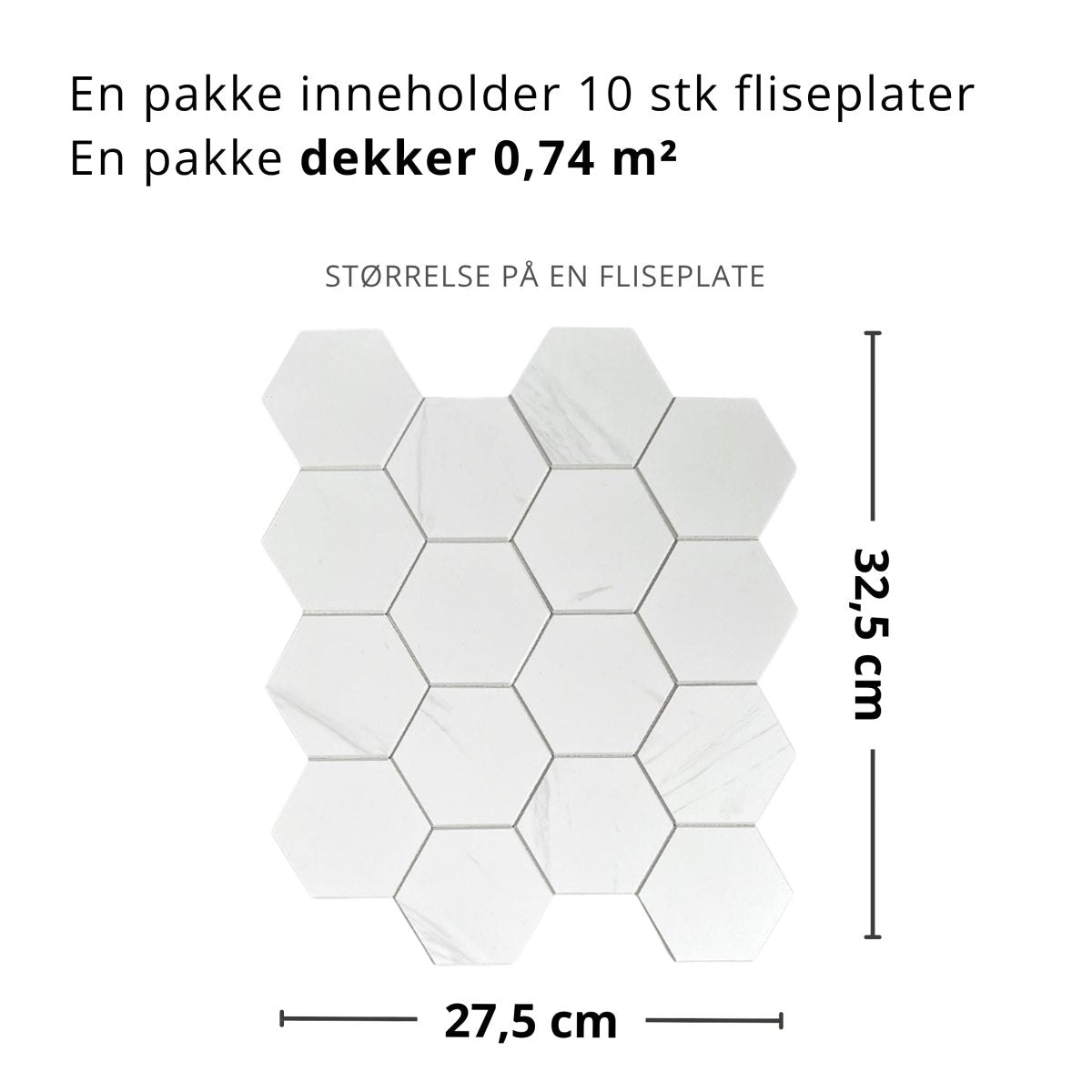 Mål og størrelse på en fliseplate