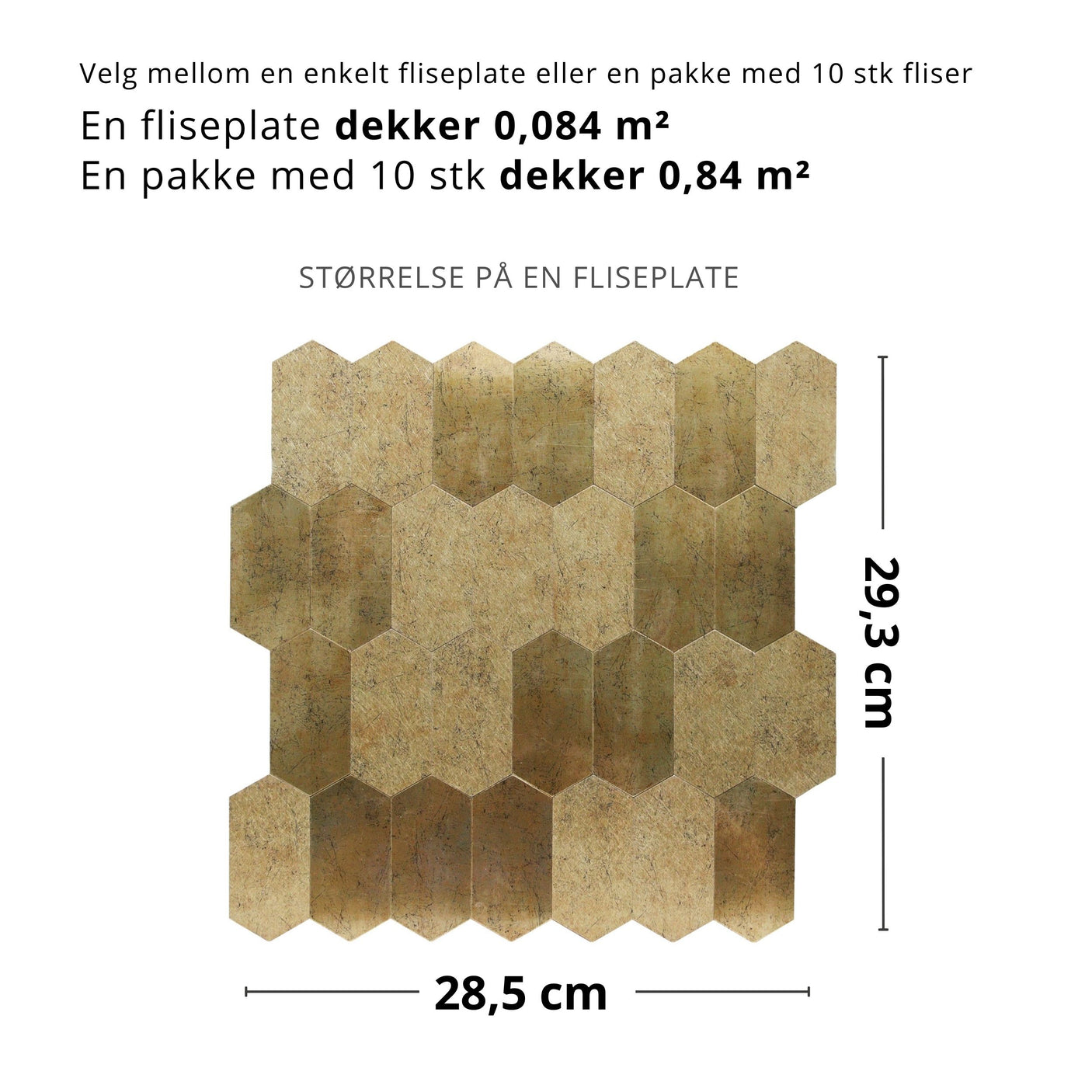 Aria selvklebende veggfliser