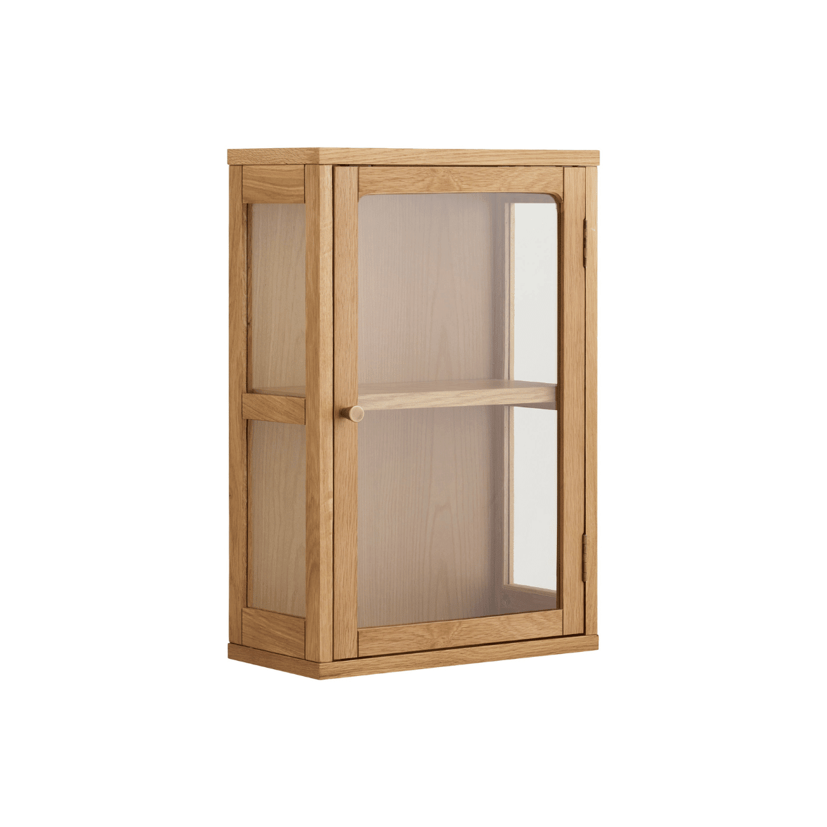Zamora vegghengt vitrineskap eik natur 40x20x60 cm - Lindas Dekor Vitrineskap