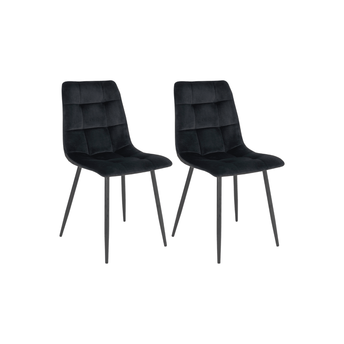 2-pk Middelfart spisestol sort - Lindas Dekor Spisestol