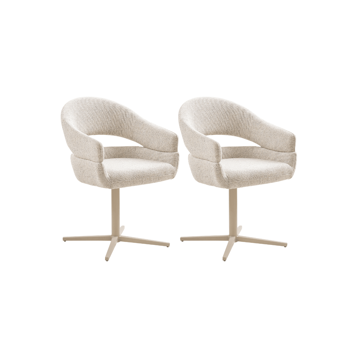 2-pk Dover dreibar spisestol beigemelert - Lindas Dekor Spisestol