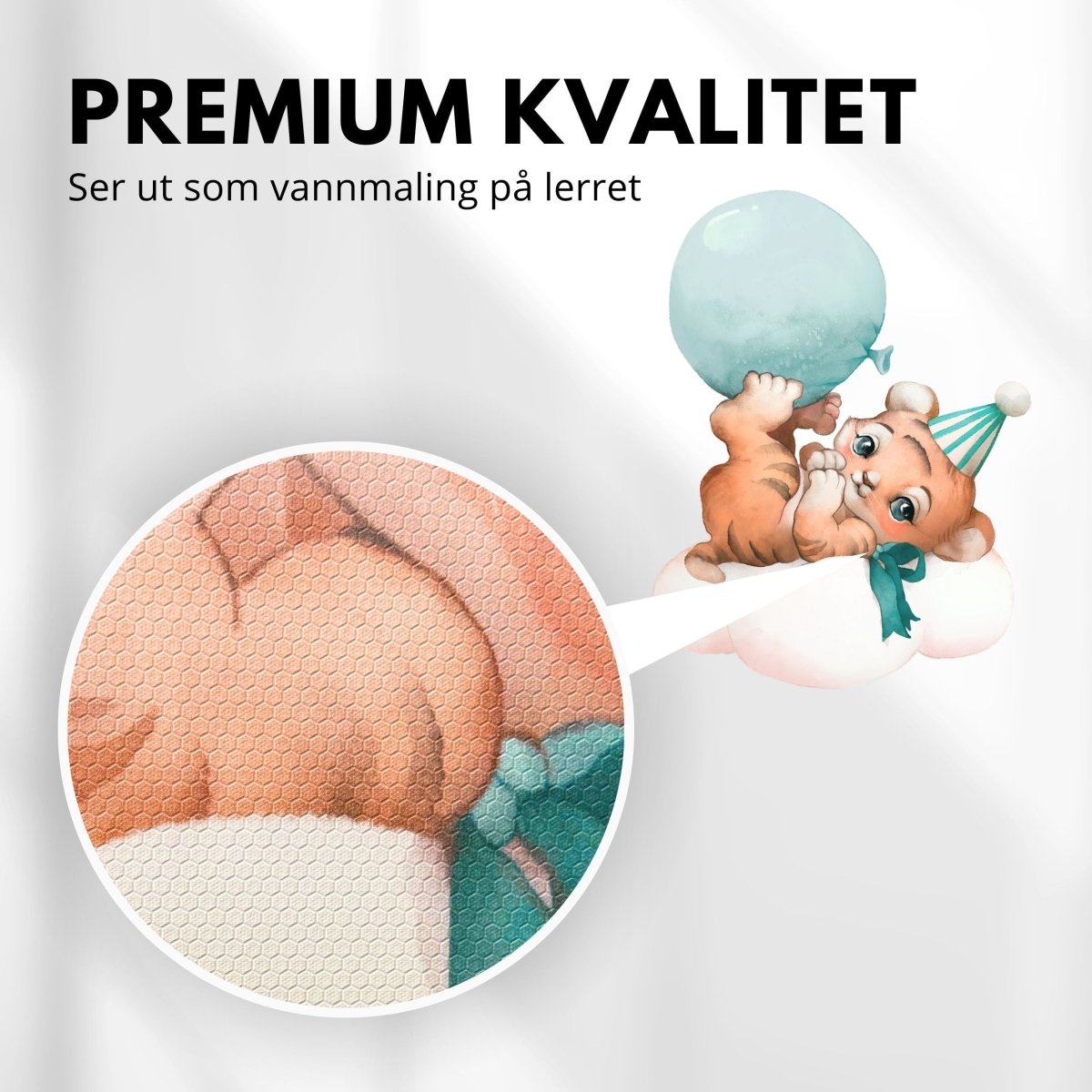 Tiger på sky klistremerke - Lindas Dekor