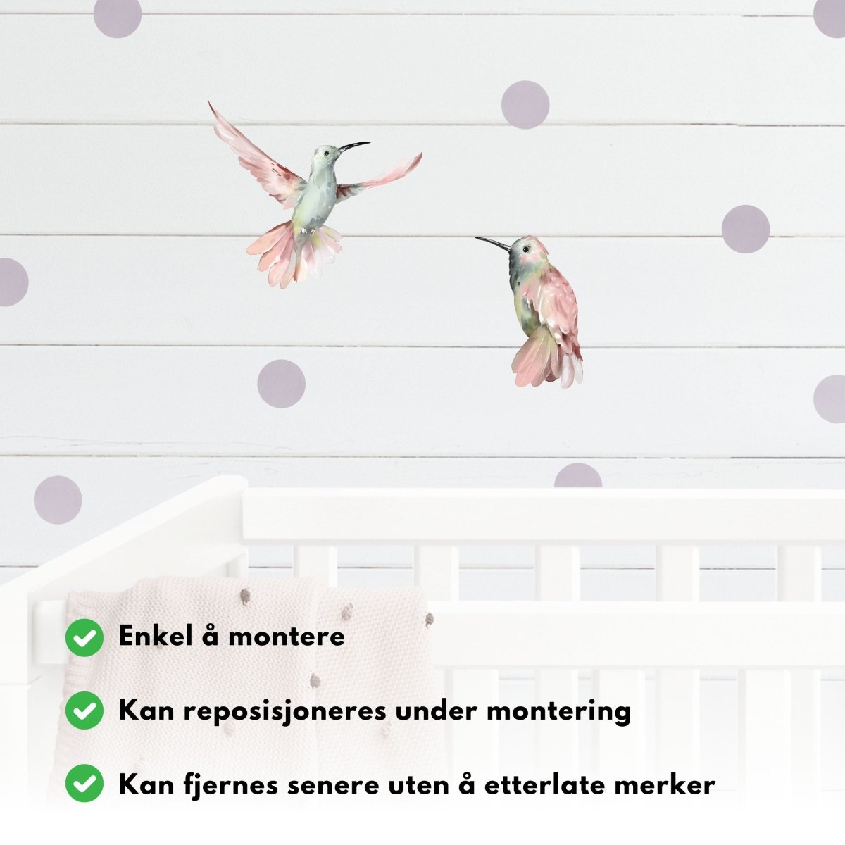 25 - pk prikker klistremerker, lilla - Lindas Dekor