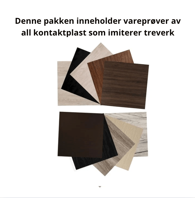 Vareprøvepakke treverk kontaktplast - Lindas Dekor