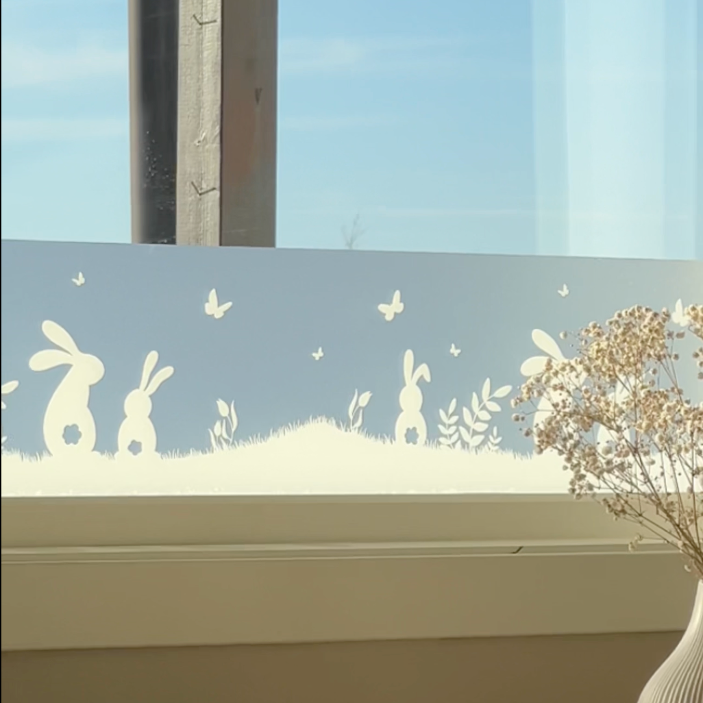 Limited Static påskekaniner vindusfolie