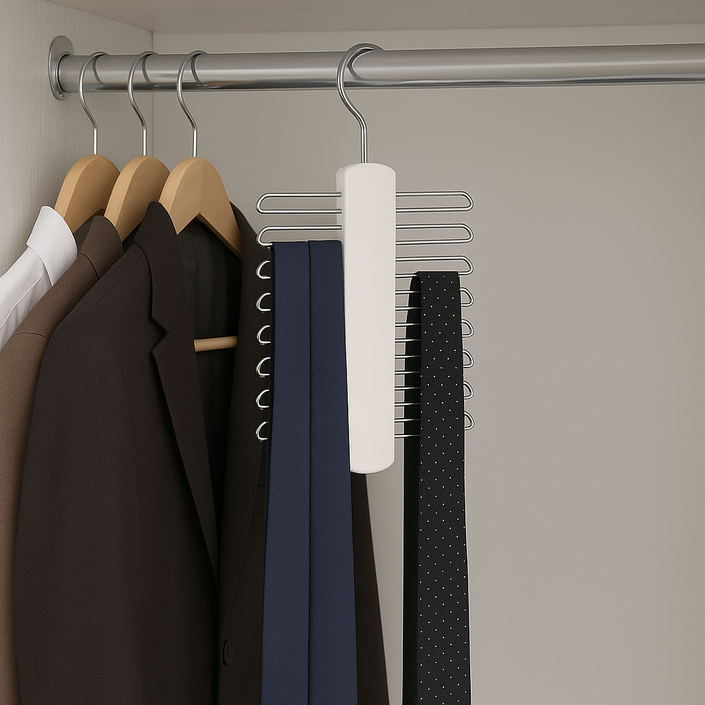 Kleshenger m/ slips- og beltehengere, hvit