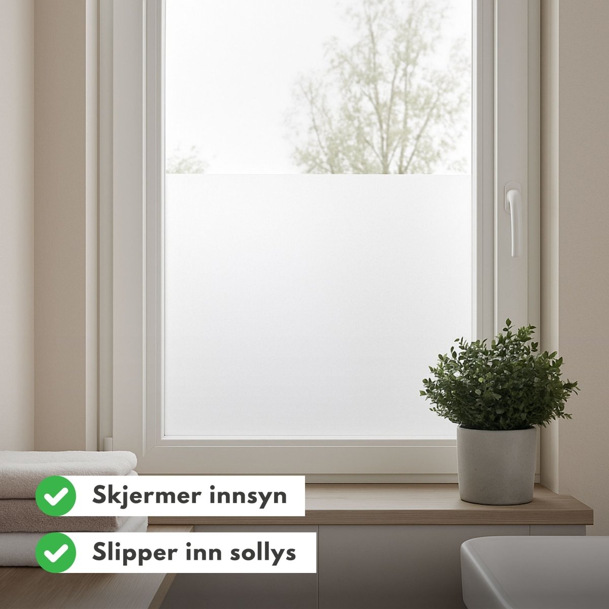 Supreme Static Nordic Frost matt vindusfolie - Lindas Dekor