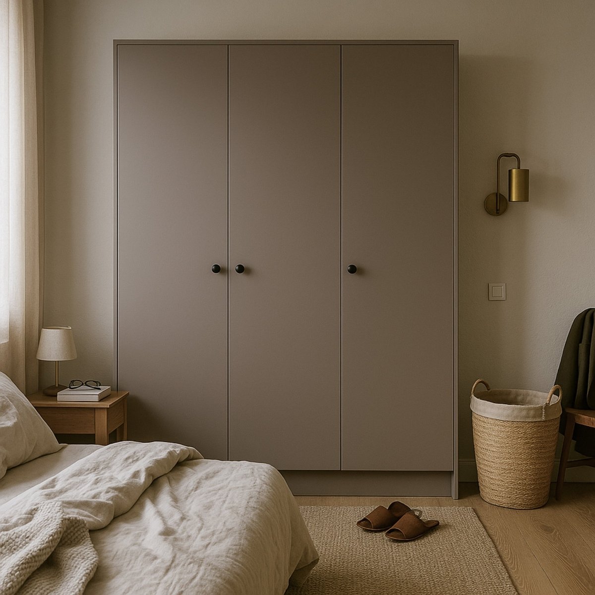 Uni matt lys brun kontaktplast - Lindas Dekor