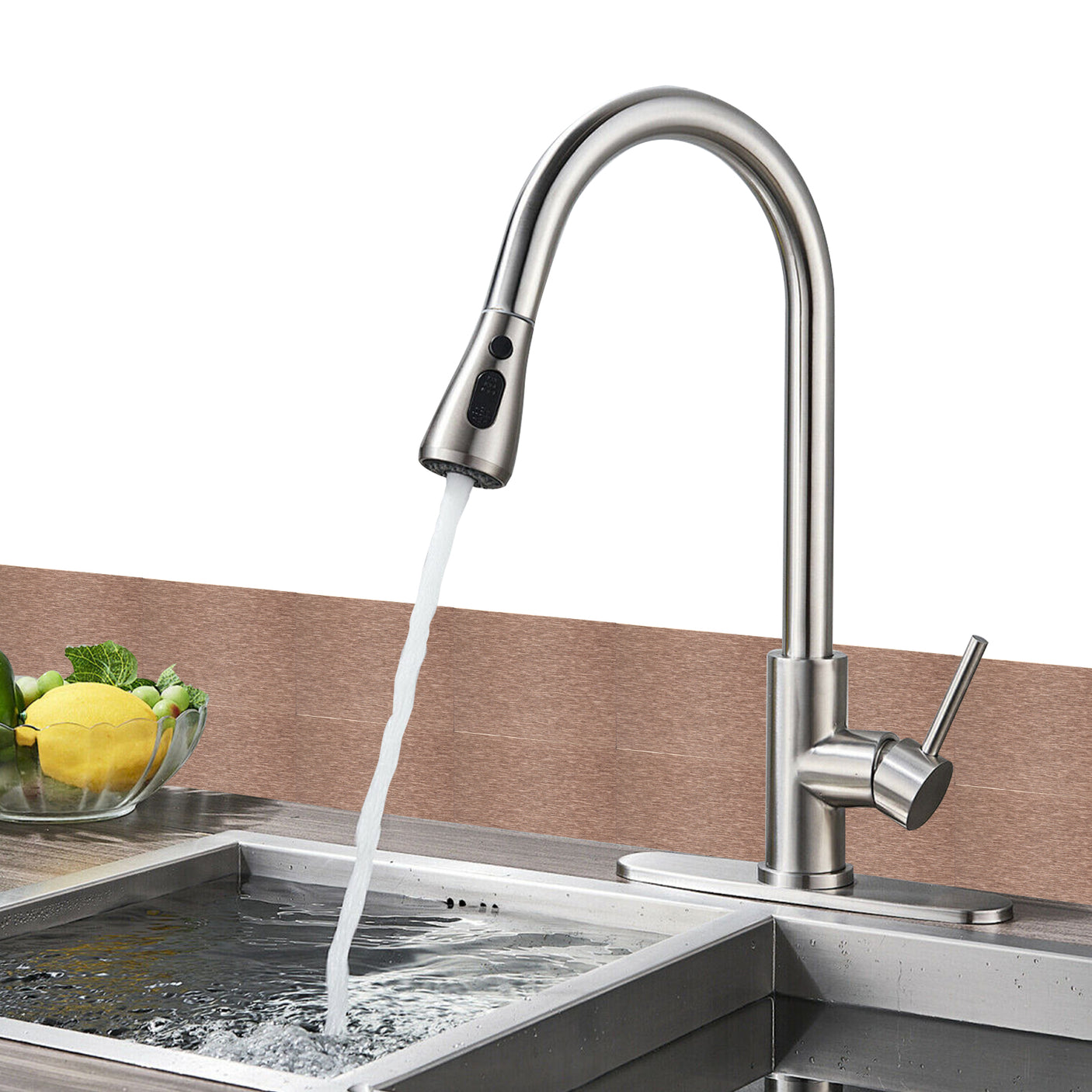 Metallisk effektflis fra Lindas Dekor i gyllen kobberlook.