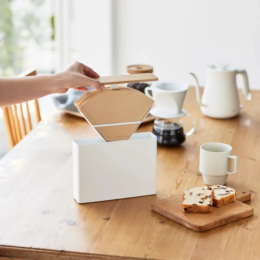 Oppbevaring for kaffefilter hvit - Lindas Dekor