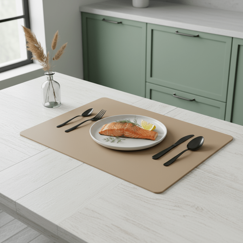 Bordbrikke taupe 45 x 30 cm - Lindas Dekor Bordbrikke