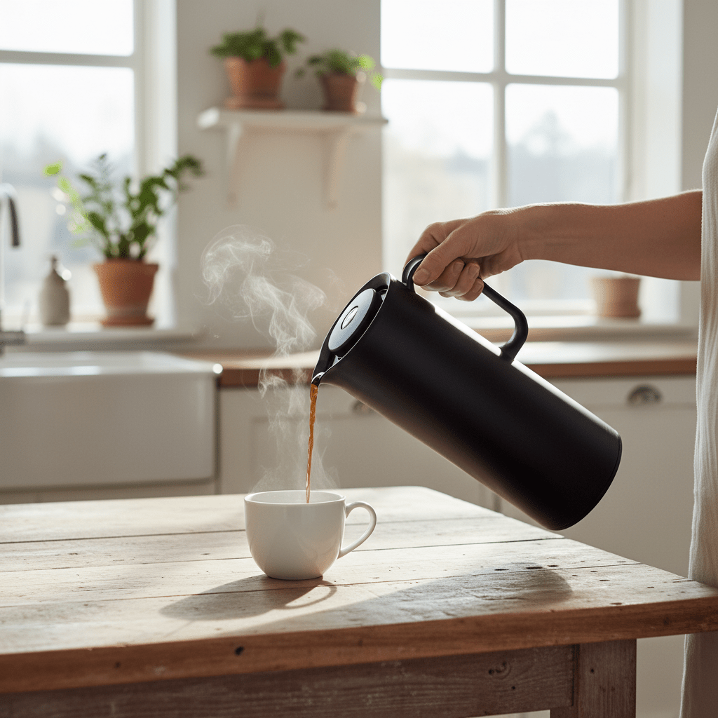 Termokanne sort 1L - Lindas Dekor