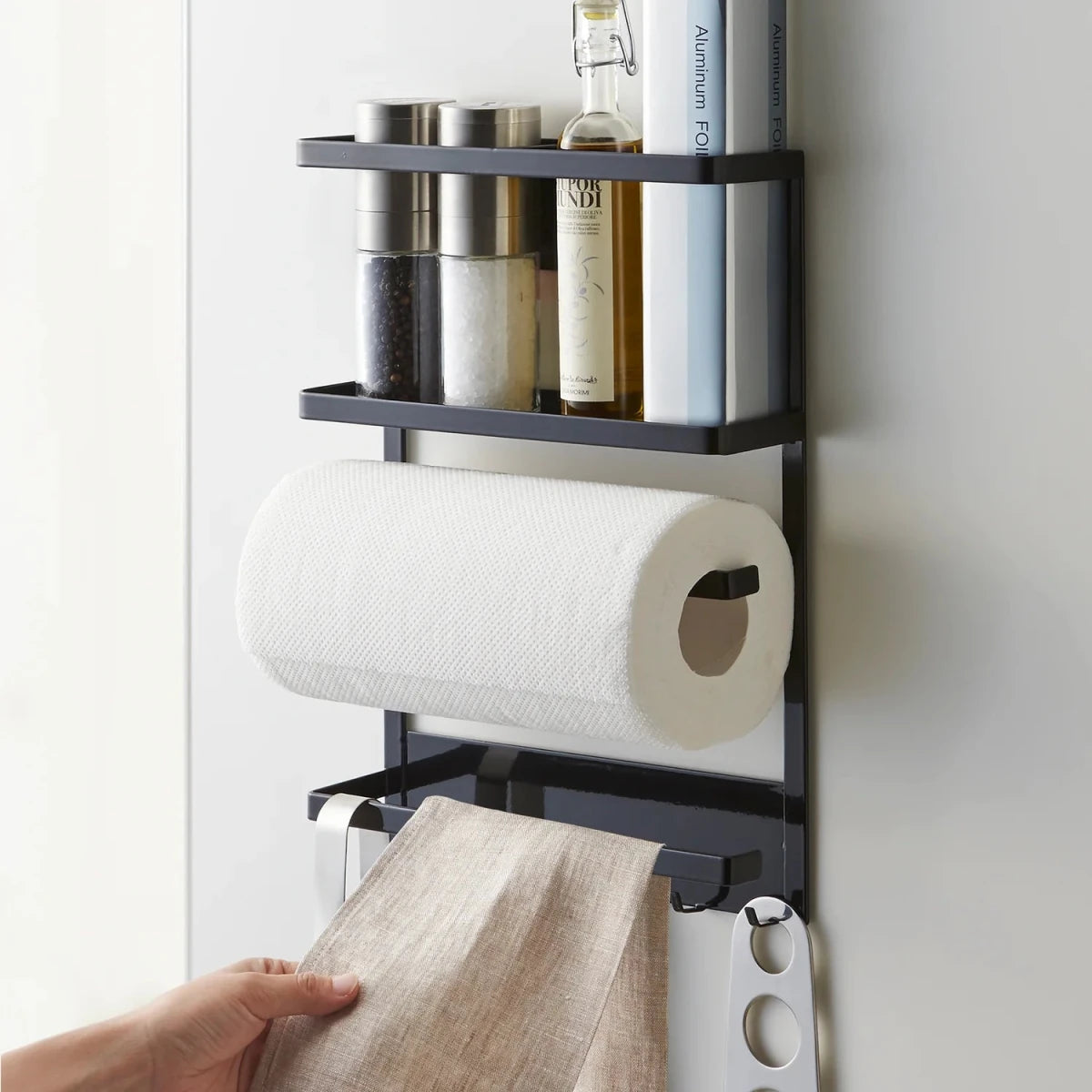 Magnetisk hylle til kjøleskap sort 34 x 24,5 cm - Lindas Dekor