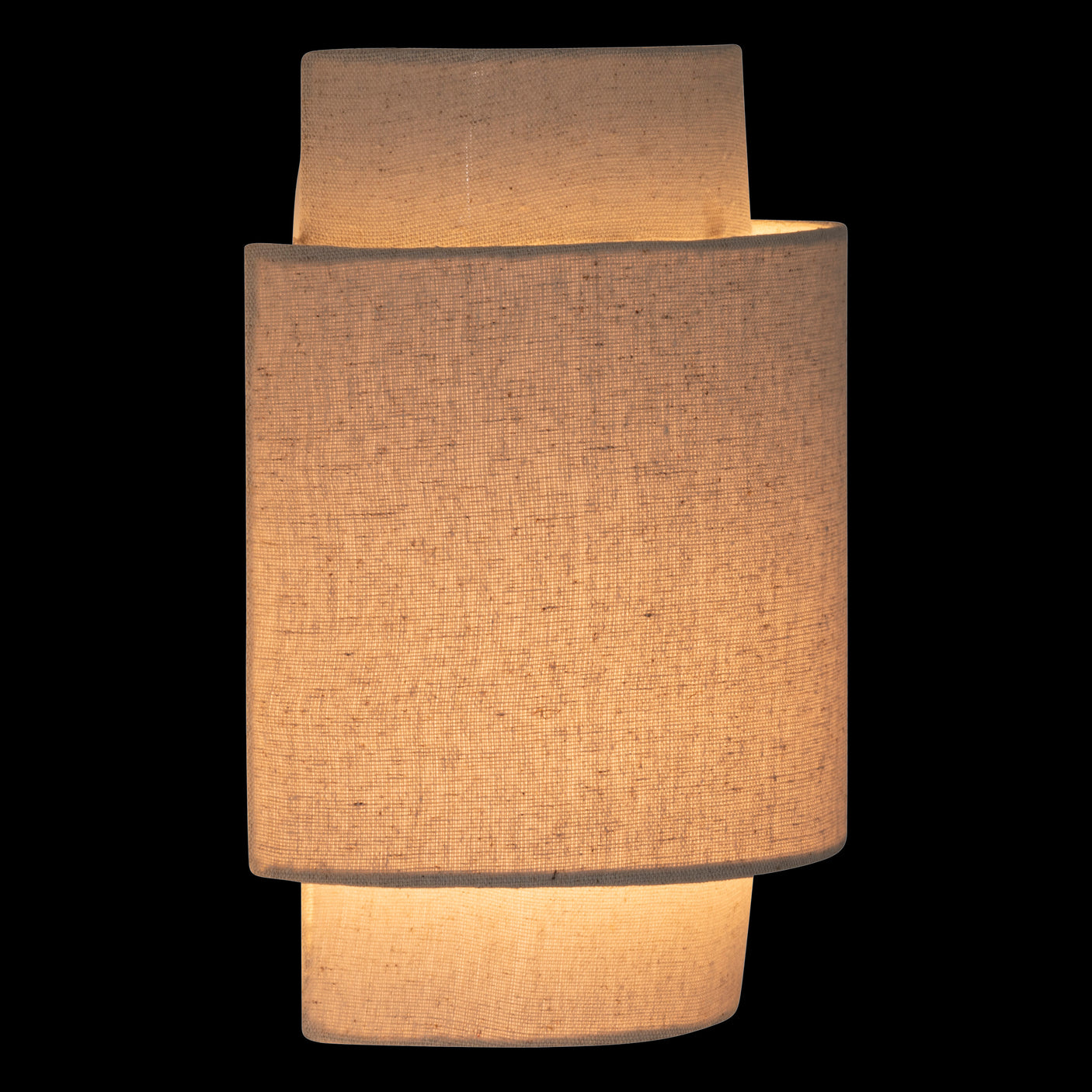 Vegglampe Nahel i beige lin 27 cm – tent