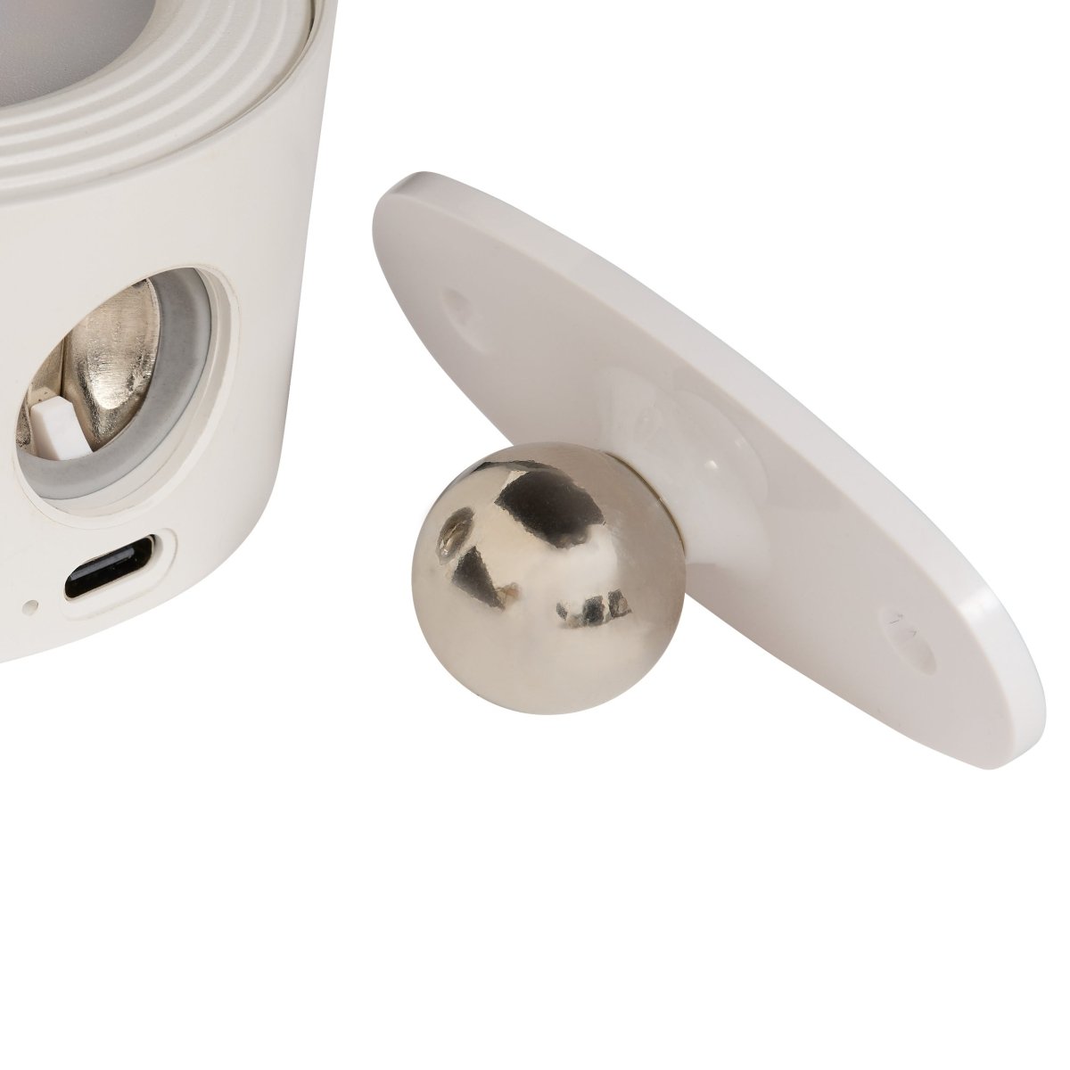 Oppladbar magnetisk LED-vegglampe hvit 8 cm – detaljbilde 1