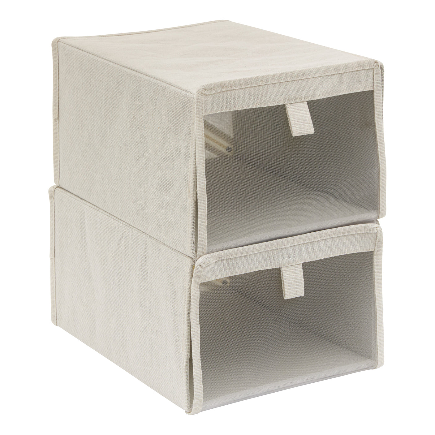 Stabelbare skobokser Dressy+ beige 2 stk