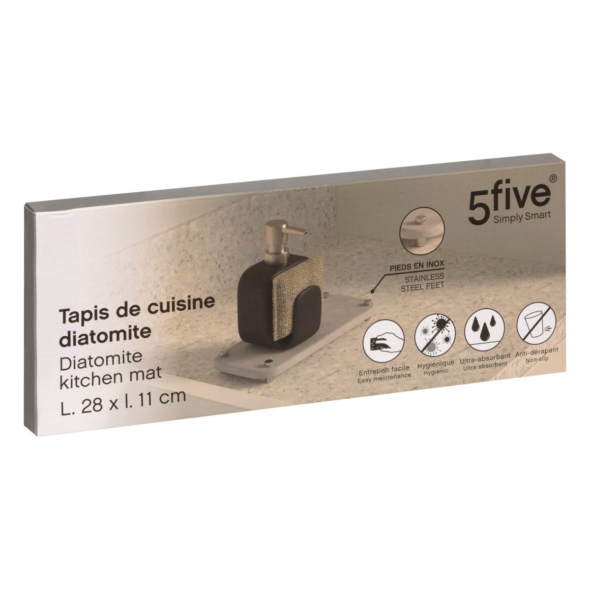 Matbräda diatomitt grå 28x11 cm – förpackning 1