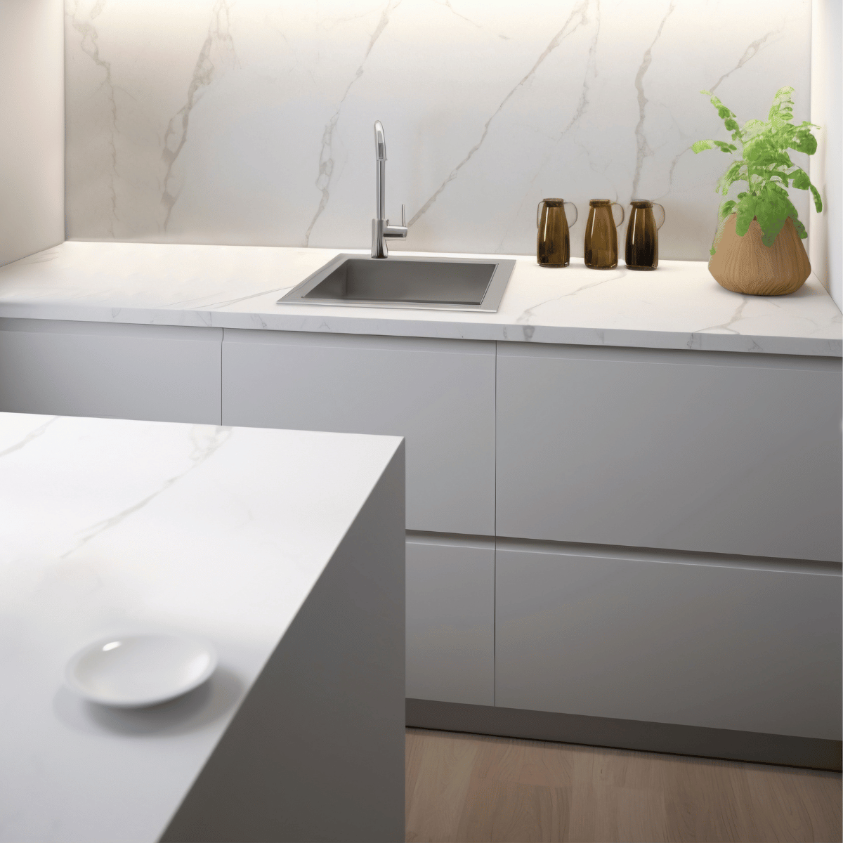 Uni Matt lys grå kontaktplast