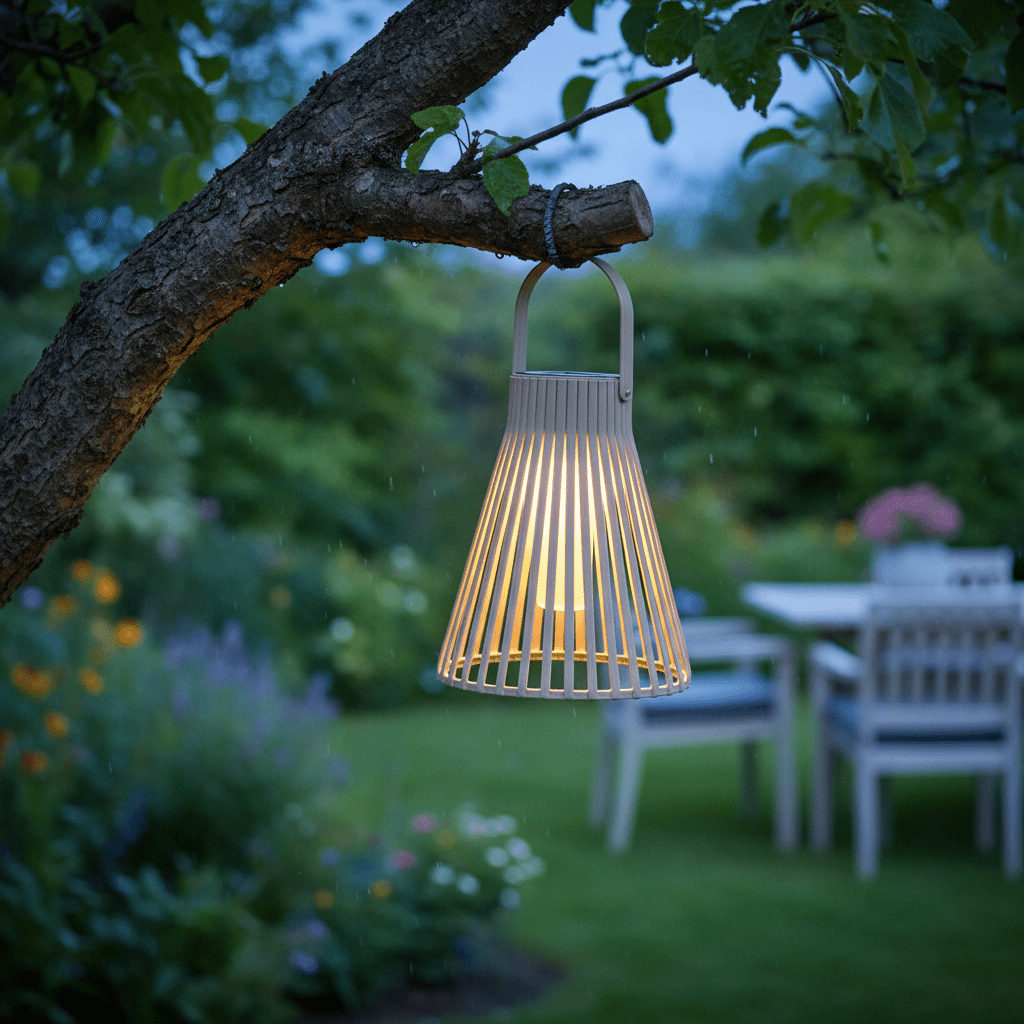 Solarlykter med LED lys og åpent metallmønster