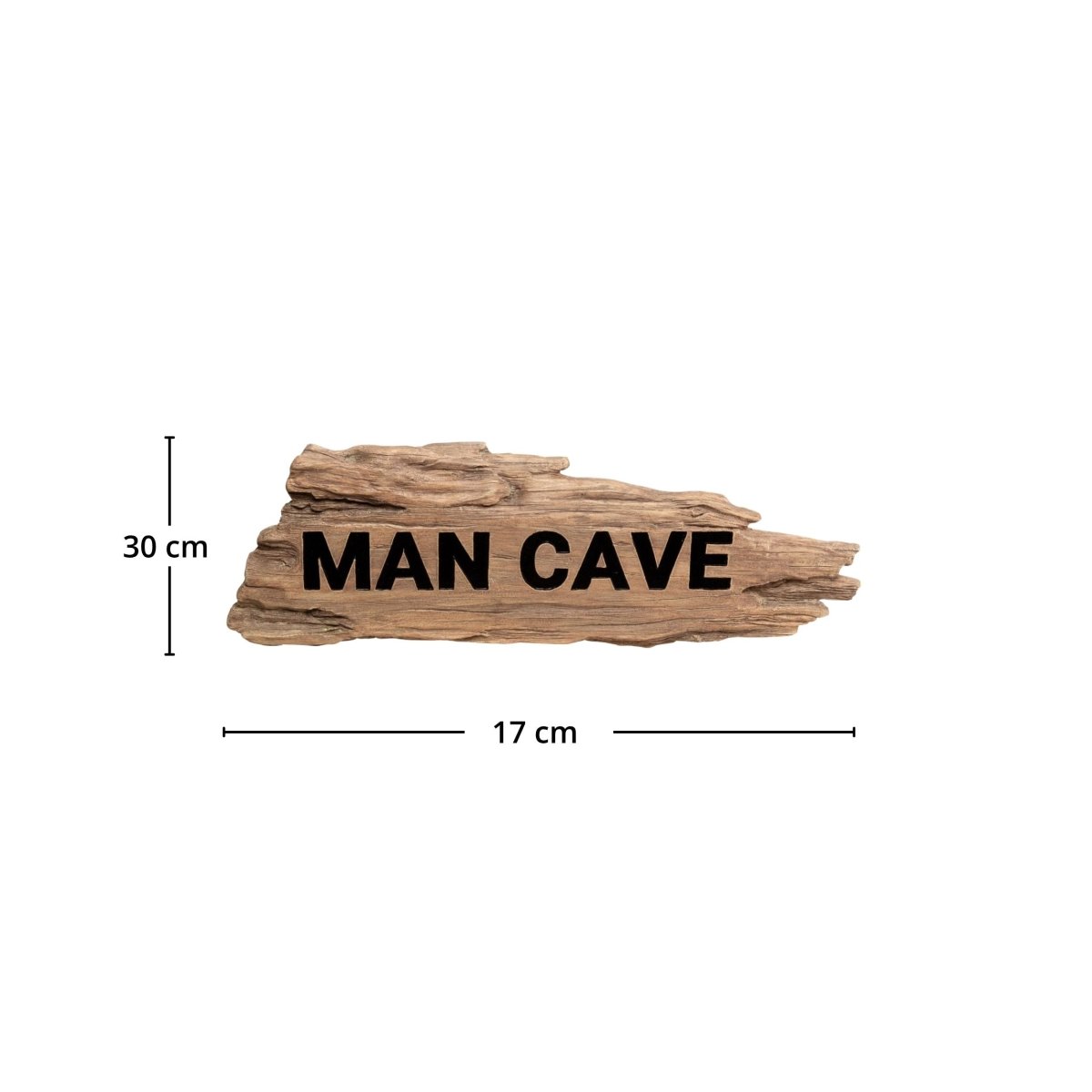 Skilt naturfarget MAN CAVE 51,5 x 17 cm - Lindas Dekor Skilt
