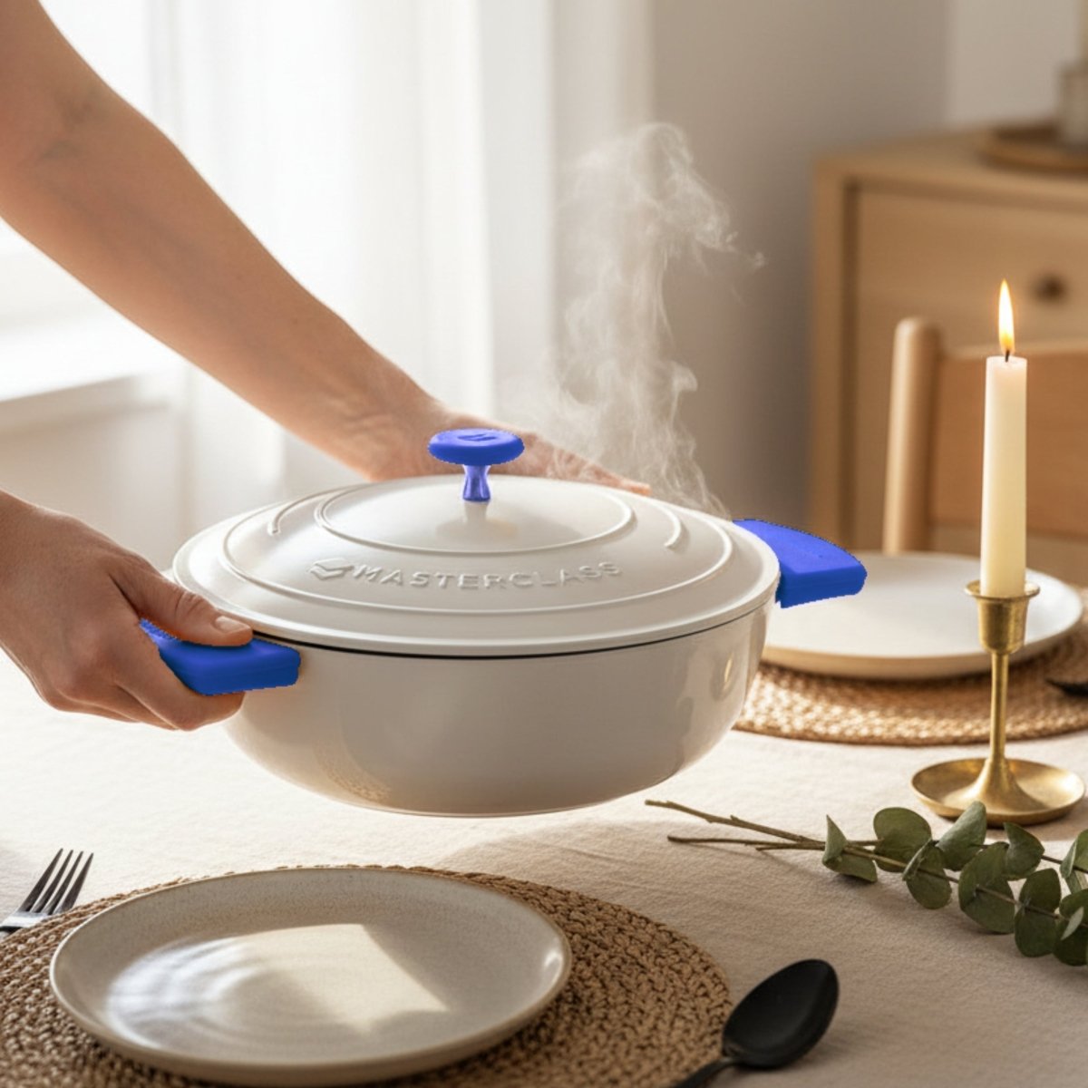 MasterClass mørkeblå silikonhåndtakstrekk med opphengsløkke – kjøkkenutstyr