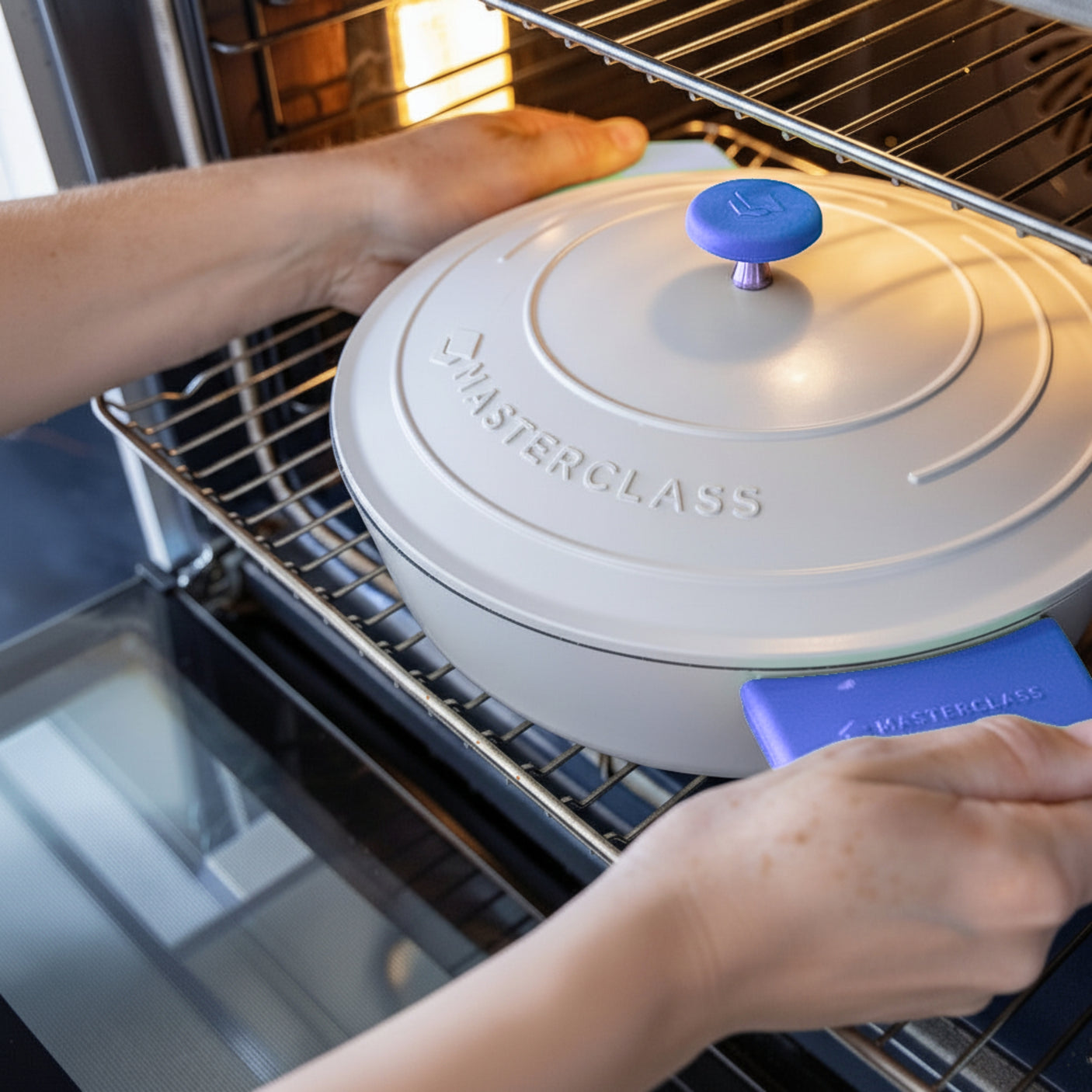 MasterClass LFGB silikon håndtakstrekk mørkeblå – passer sidehåndtak og lokkknott