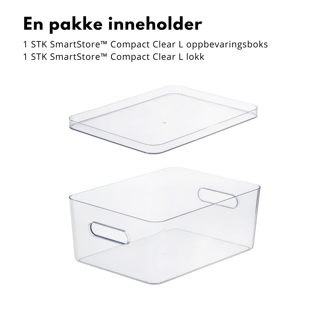 Transparent SmartStore oppbevaringsboks 15,4 liter med lokk