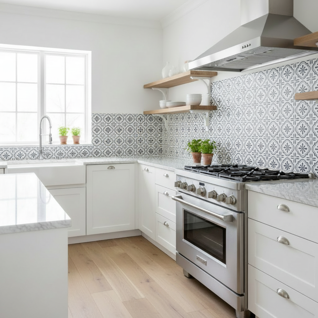 8-pk Nova blå selvklebende fliser