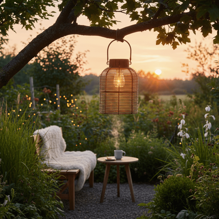 Brentford lampe, oppladbar med solcellepanel - Lindas Dekor