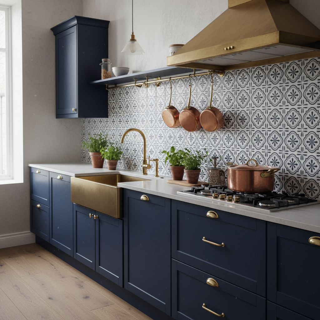 8-pk Nova blå selvklebende fliser