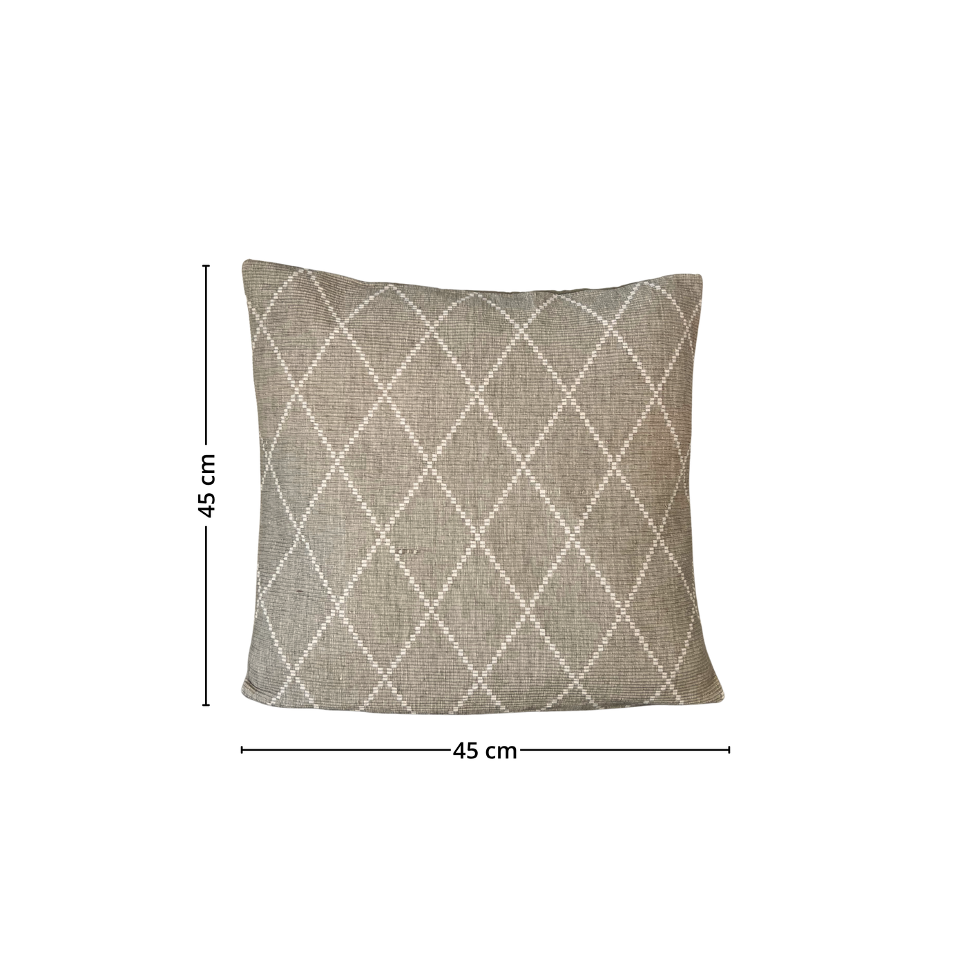 Putetrekk jaquard bomull beige 45 x 45 cm