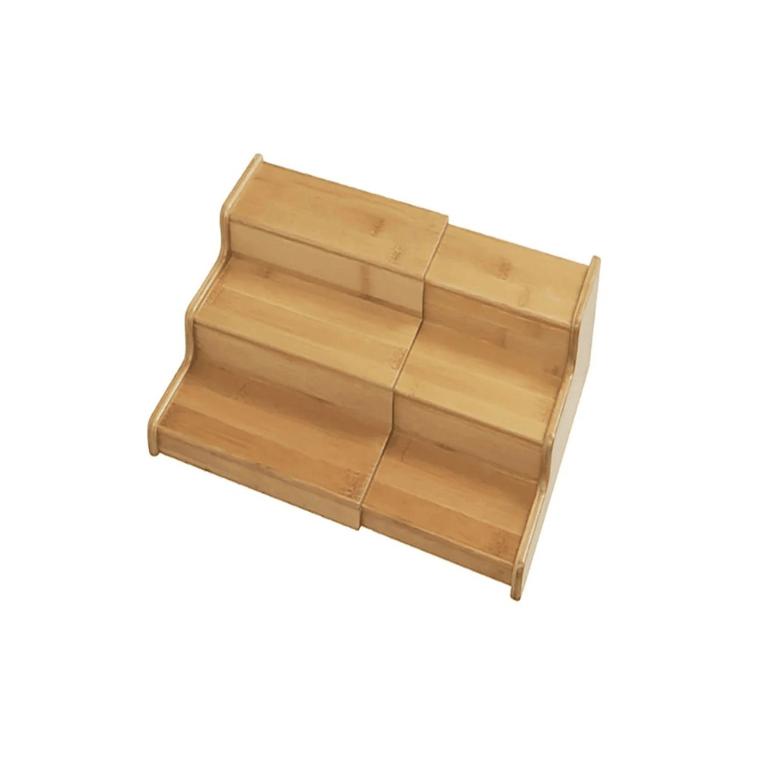 Krydderhylle bambus 3 nivåer – utvidbar krydderorganisator