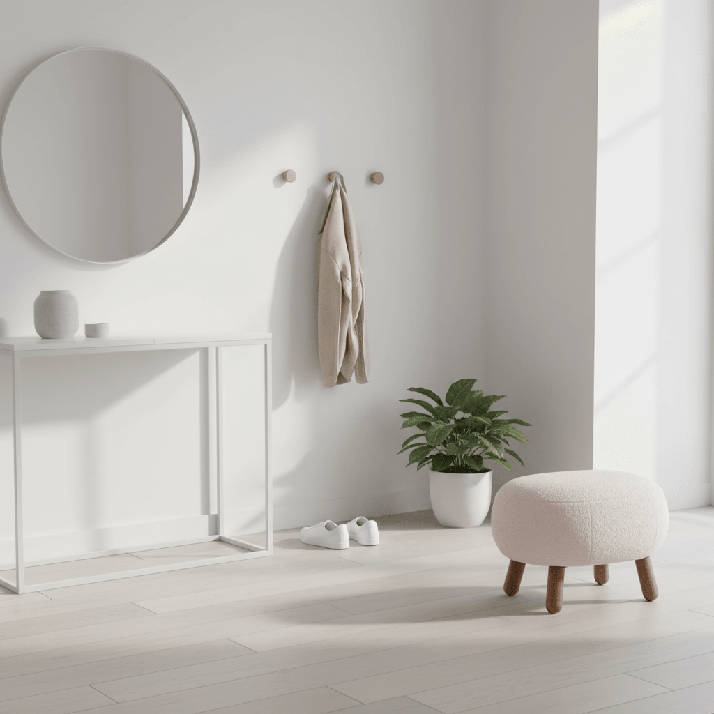 Savona puff hvit 47 x 41,5 cm - Lindas Dekor