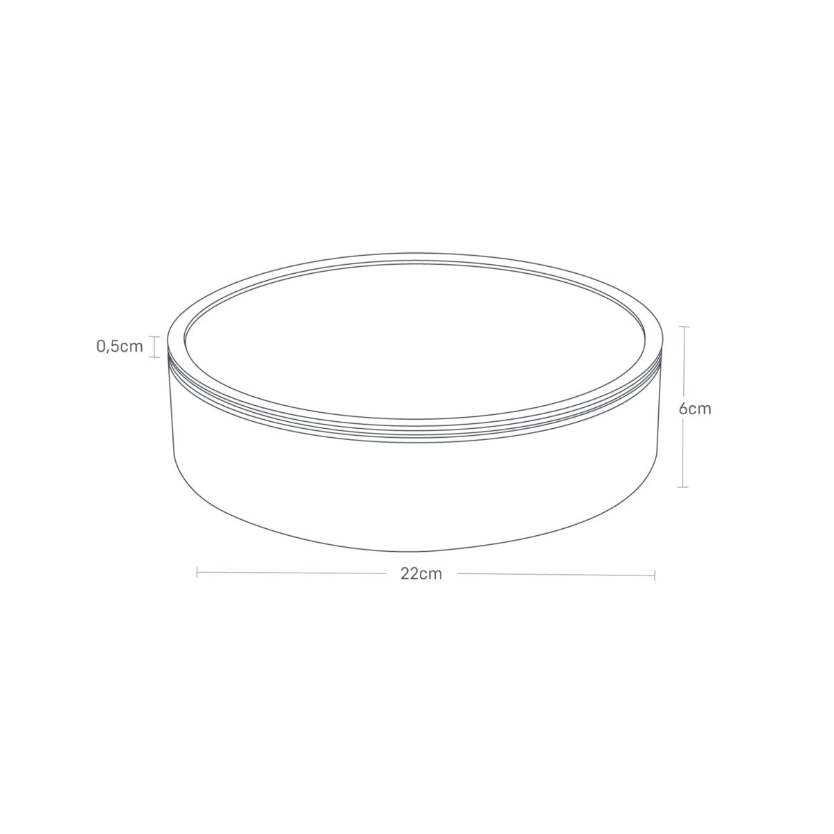 Oppbevaringsboks rund med lokk sort 22 cm x 6 cm - Lindas Dekor