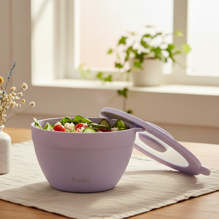 Salatbolle – lintrekk og blomster