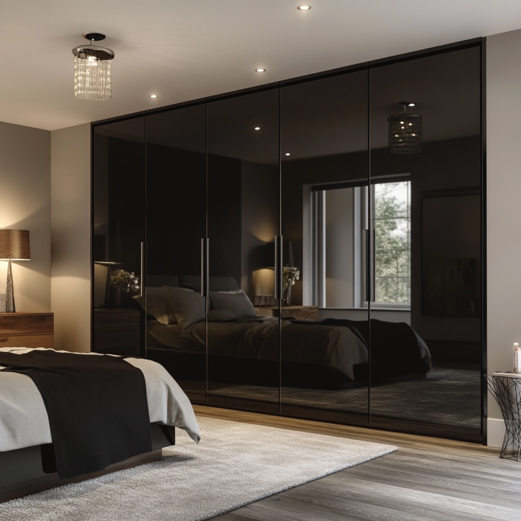 Uni lack sort høyglans kontaktplast