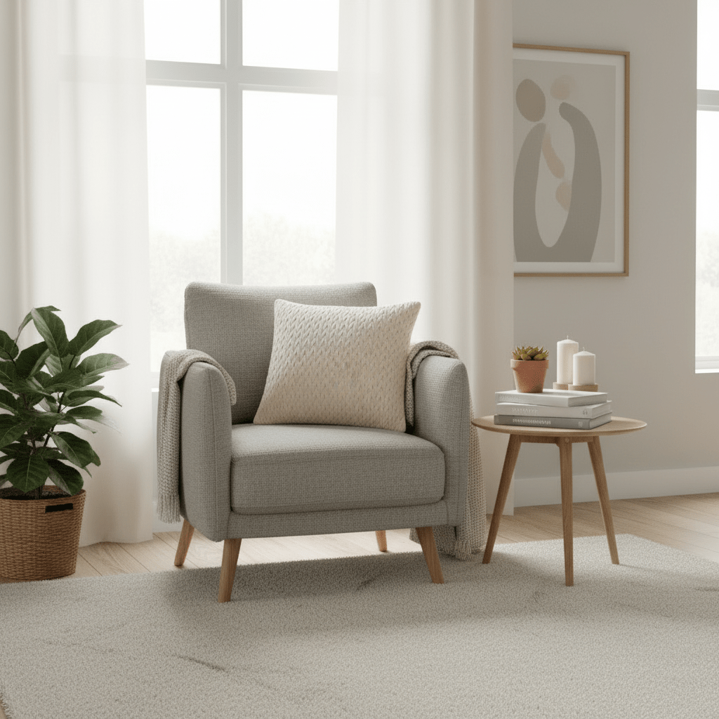 Putetrekk velur flettet krem 45 x 45 cm - Lindas Dekor