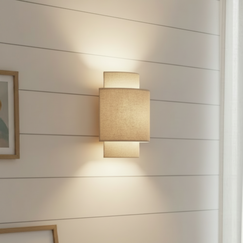 Vegglampe Nahel – stue, ingen ledninger